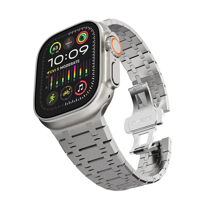 AP Stainless Steel Flashing Band For Apple Watch.