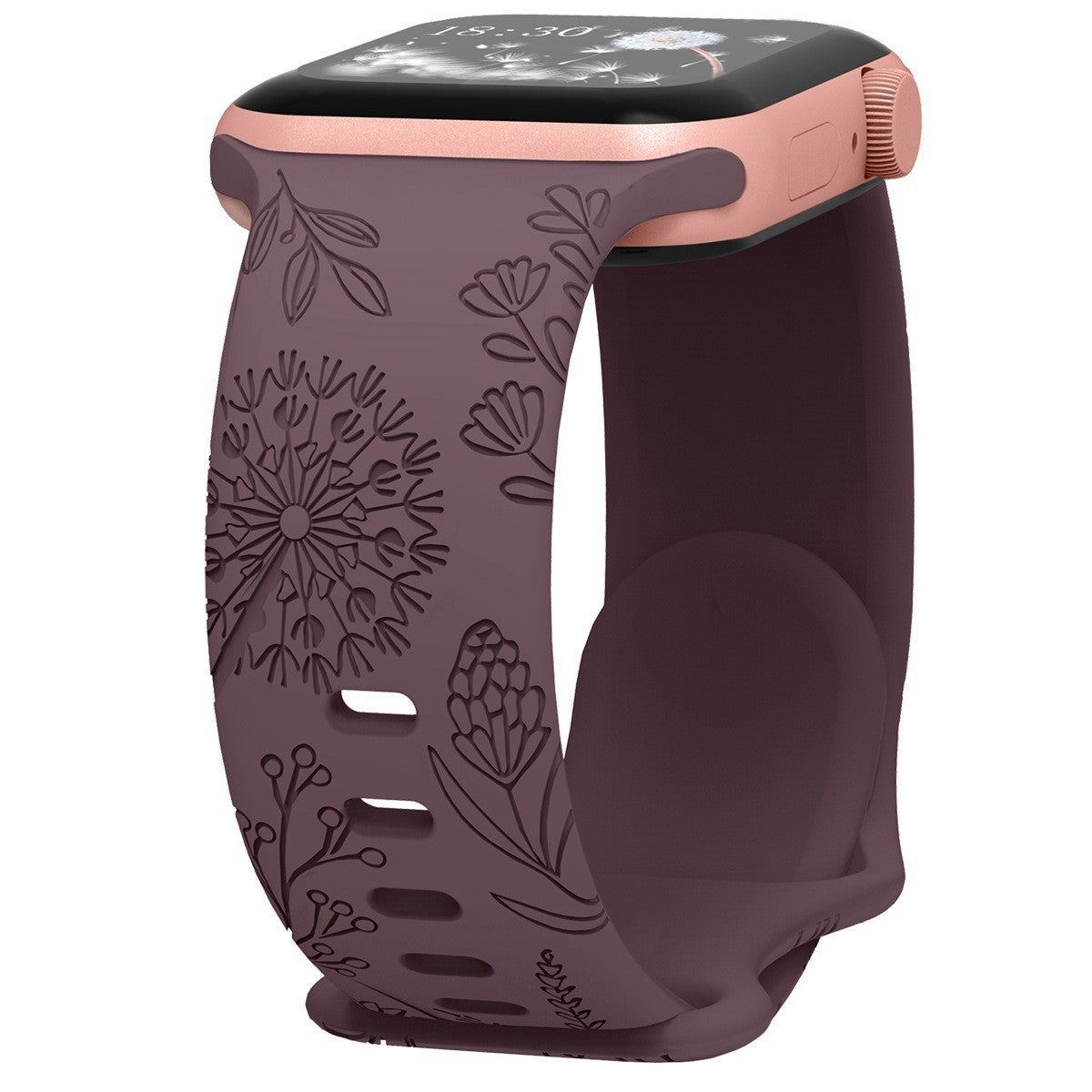 Engraved Dandelion Silicone Band for Apple Watch