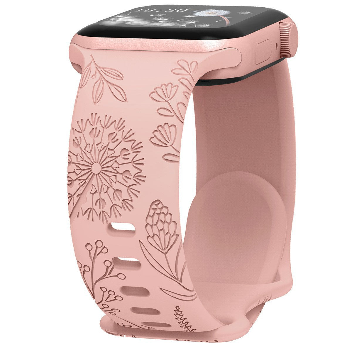 Engraved Dandelion Silicone Band for Apple Watch