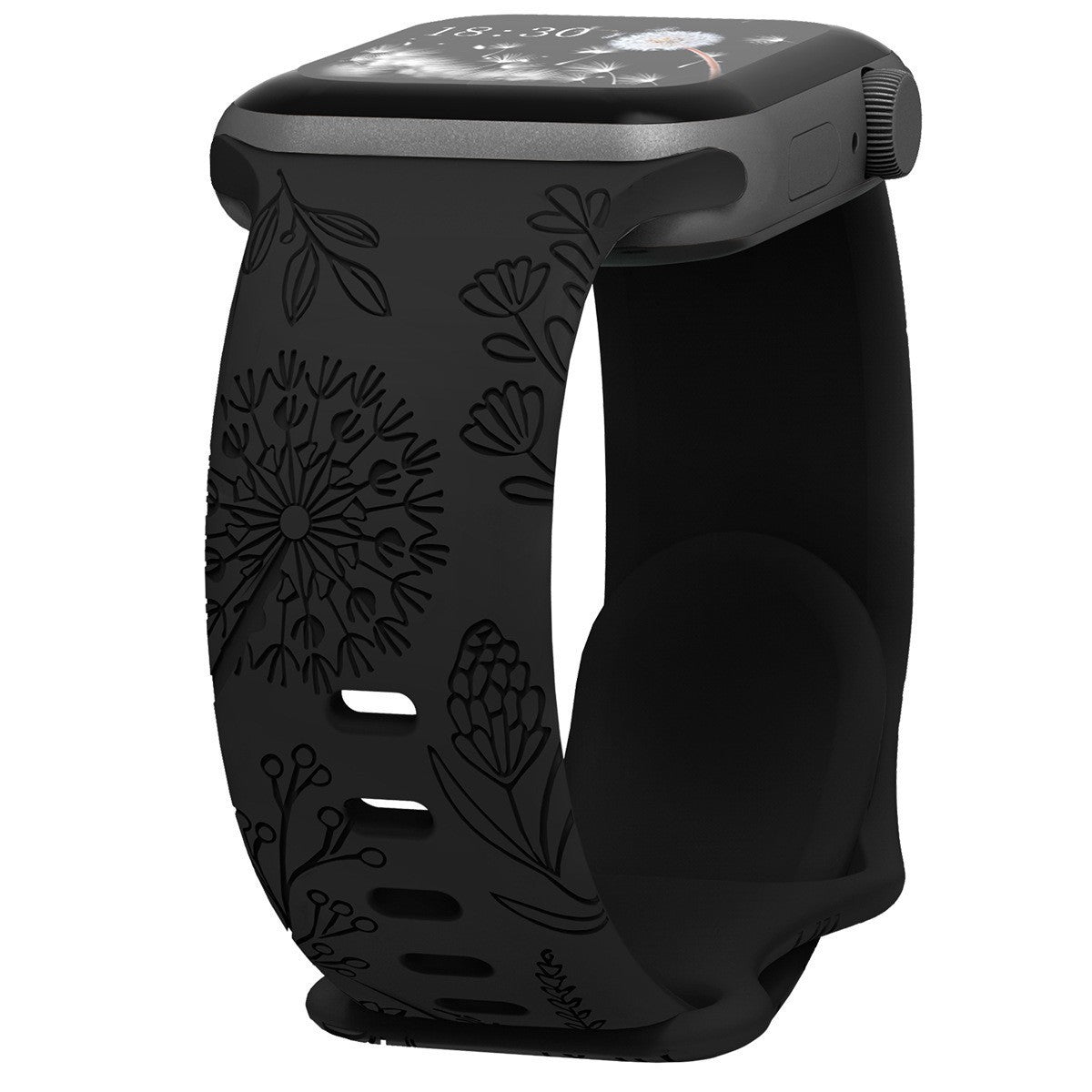 Engraved Dandelion Silicone Band for Apple Watch