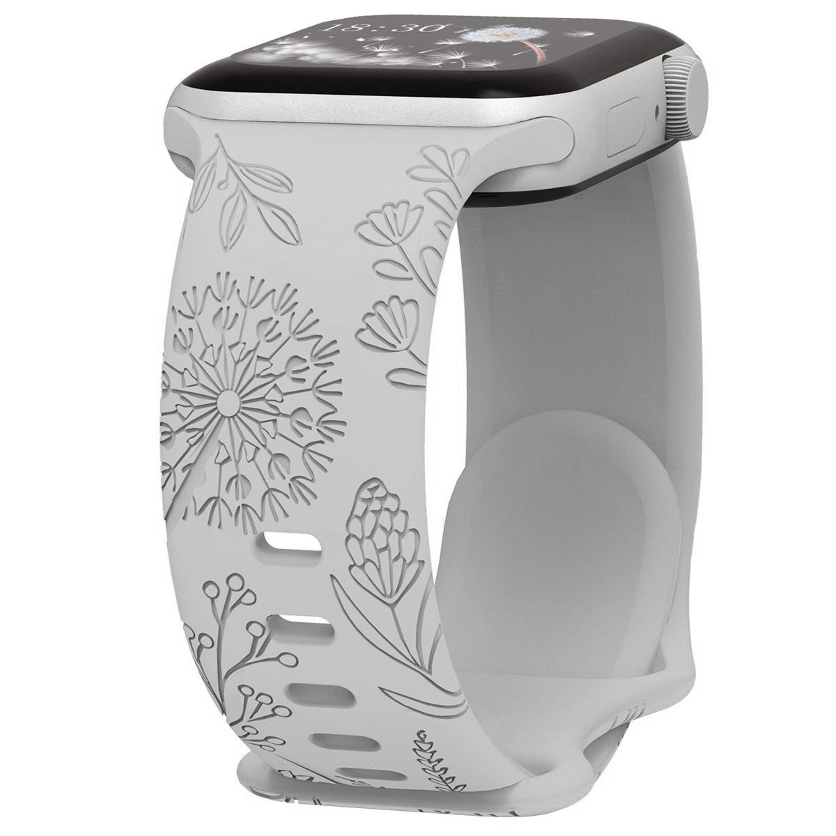 Engraved Dandelion Silicone Band for Apple Watch
