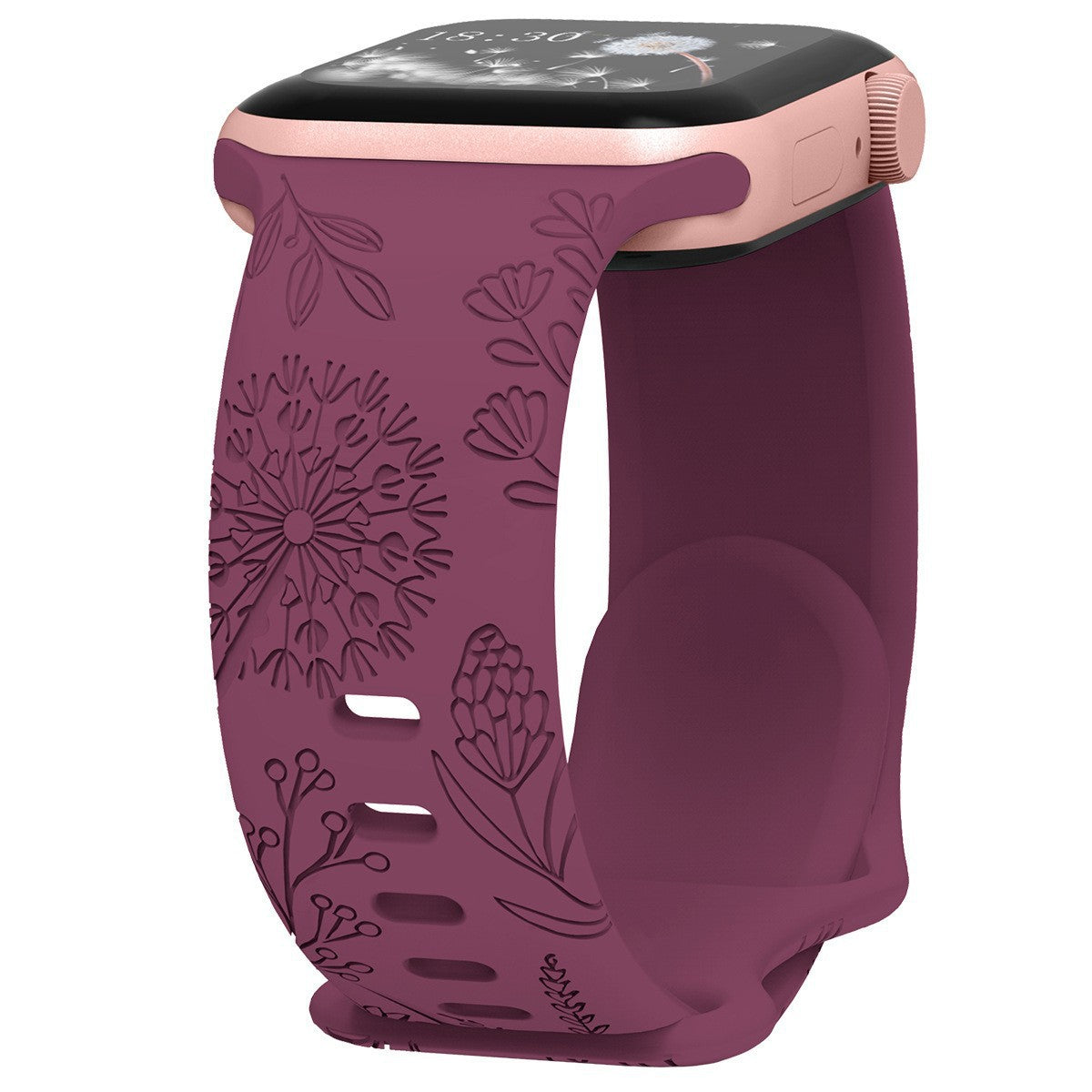 Engraved Dandelion Silicone Band for Apple Watch