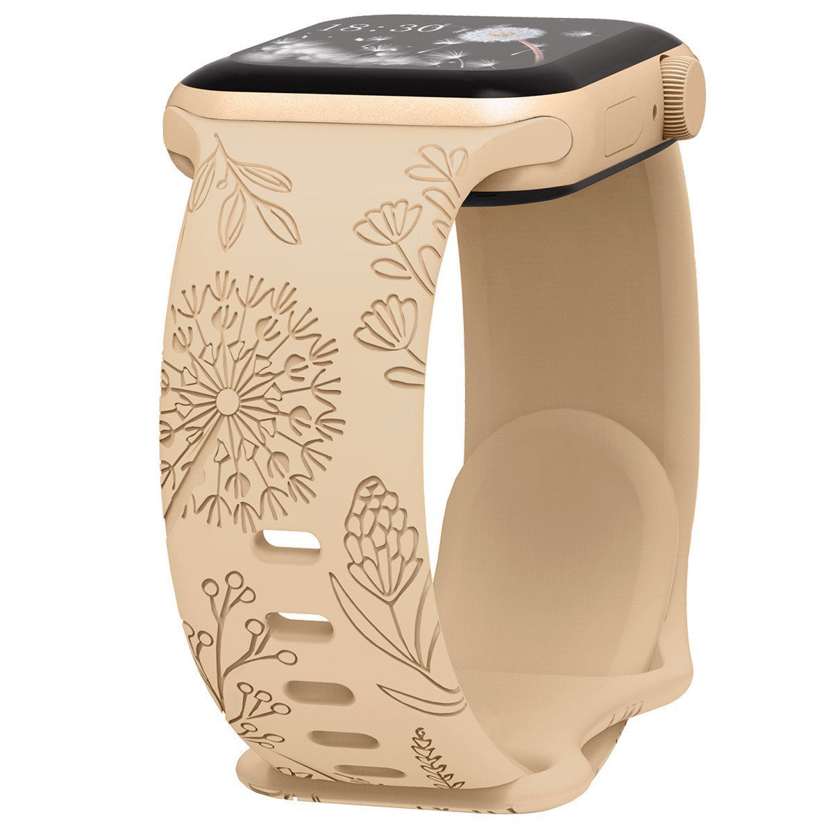 Engraved Dandelion Silicone Band for Apple Watch