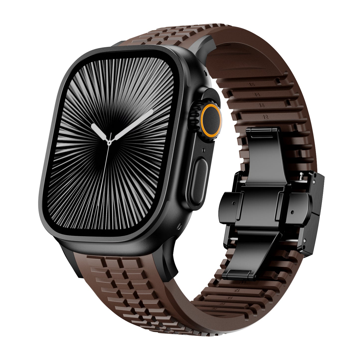 Forlipo Apex Fluoro Rubber Butterfly Clasp Band for Apple Watch