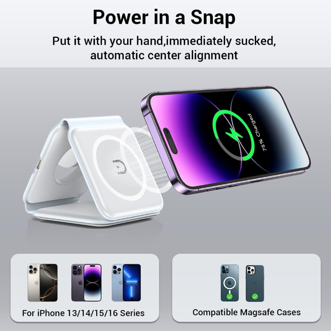 Forlipo 3 in 1 Foldable Charging Stand Square