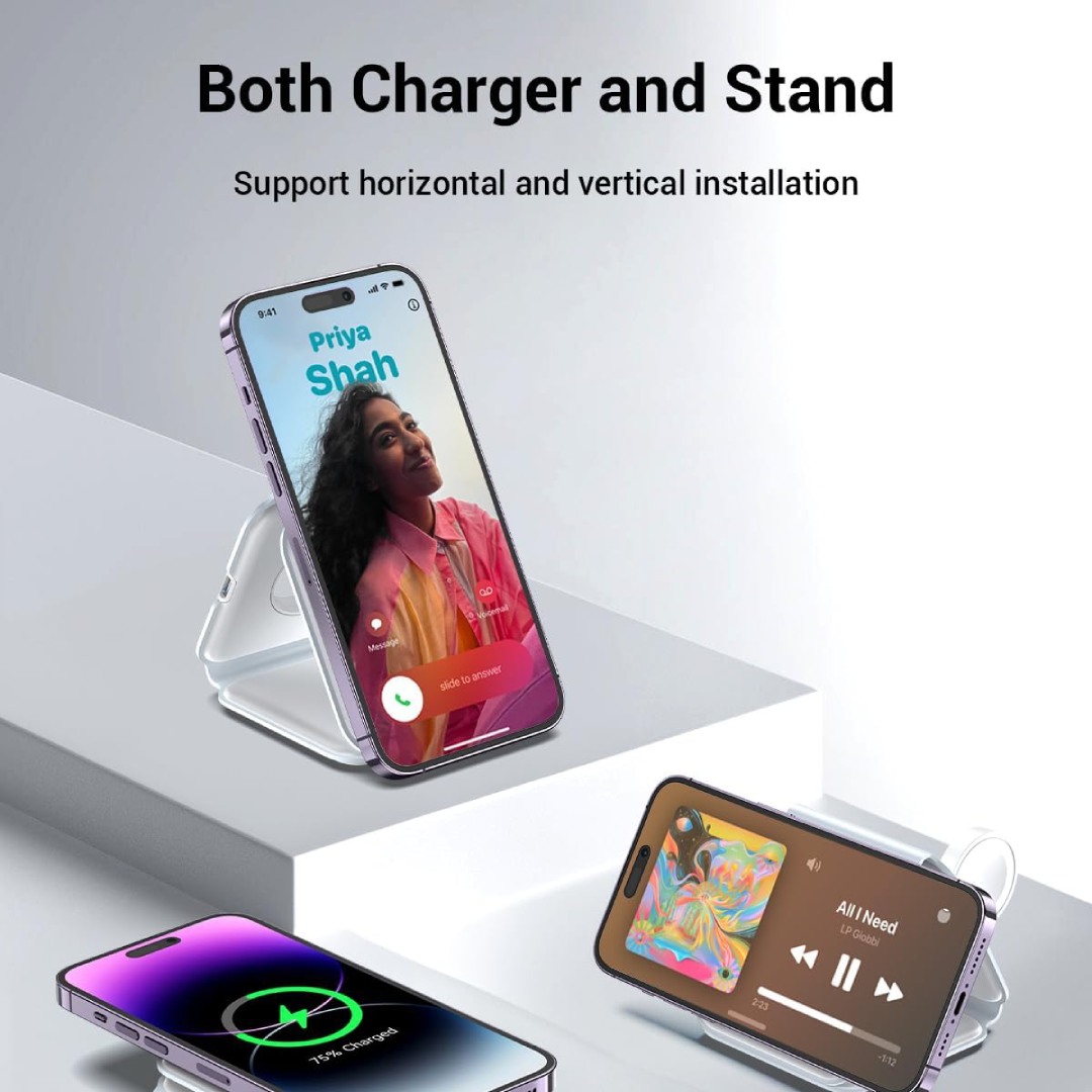 Forlipo 3 in 1 Foldable Charging Stand Square