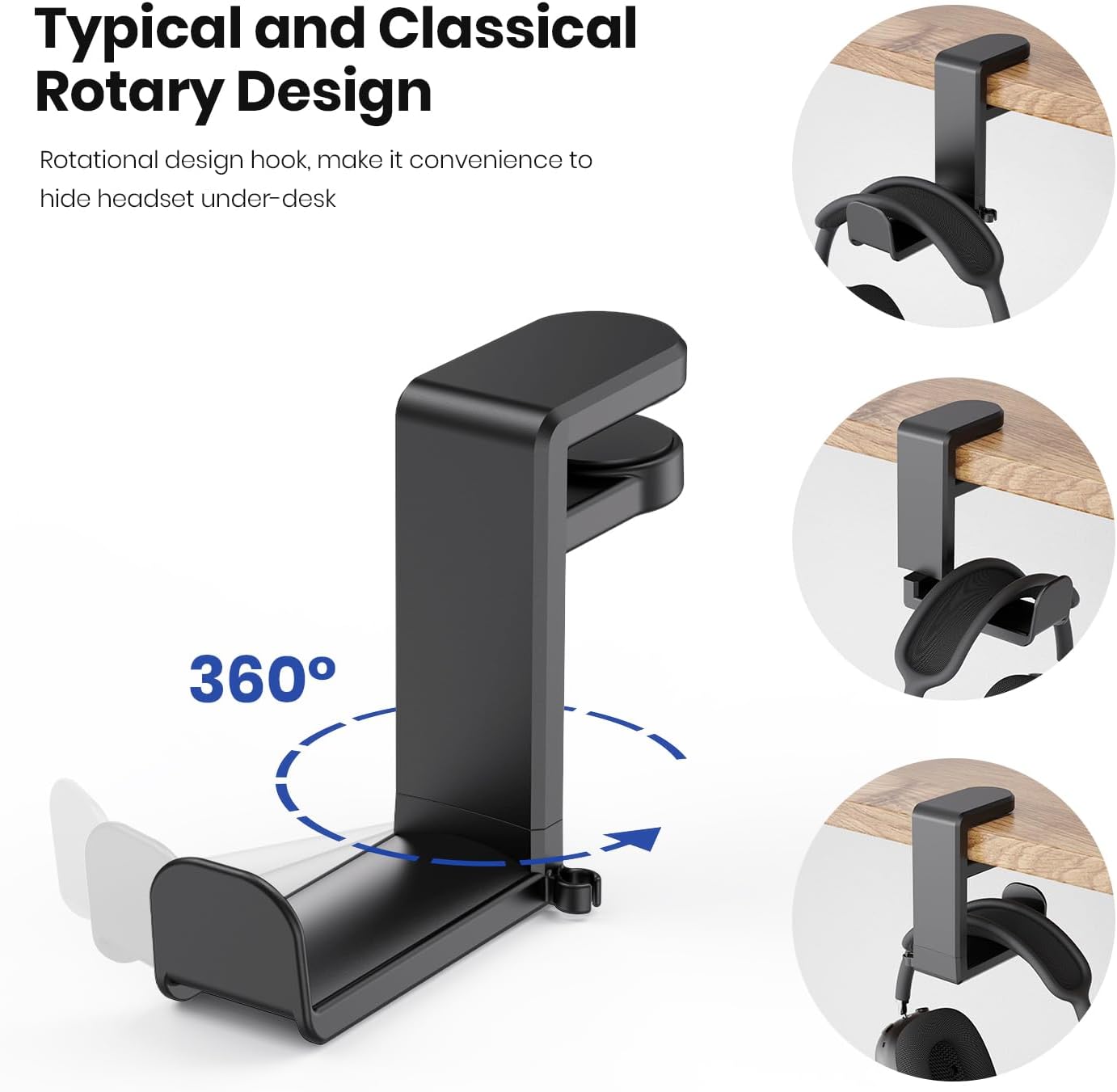 Forlipo Desk Side Headphone Stand
