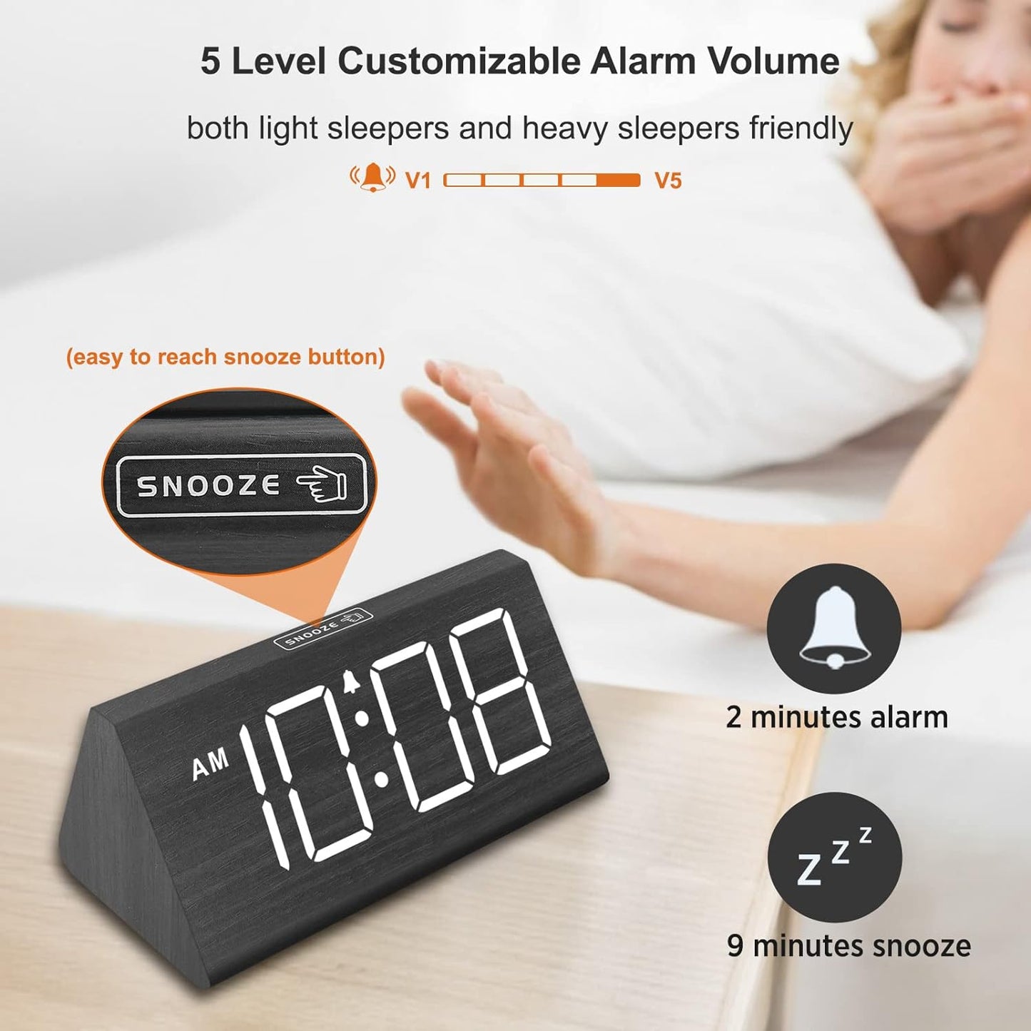 Forlipo Digital Alarm Clock