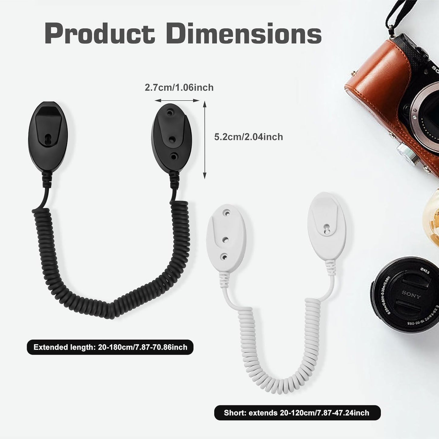Forlipo Magnetic Remote Control Holders with Spring Ropes