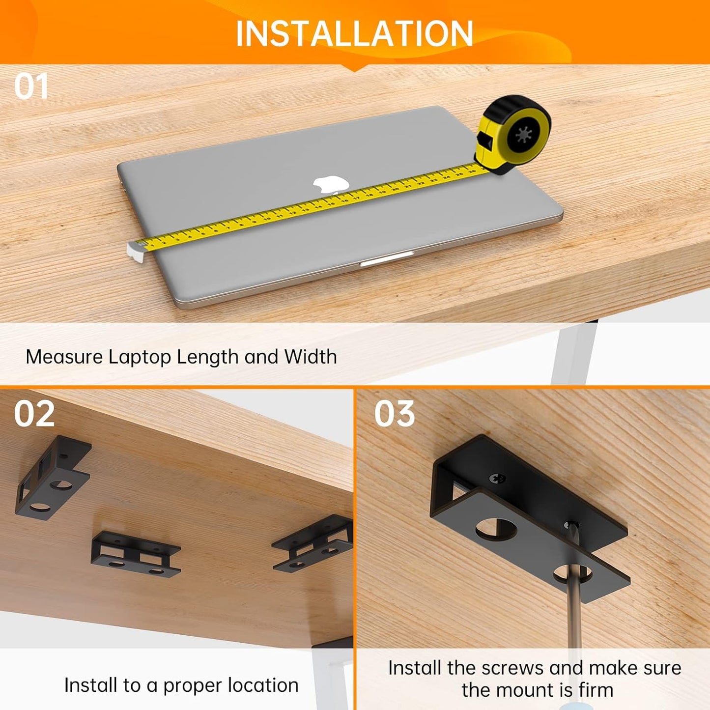 Forlipo Under Desk Laptop Mount