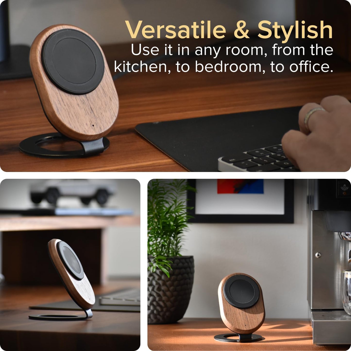 Forlipo Walnut Wood Wireless Charger