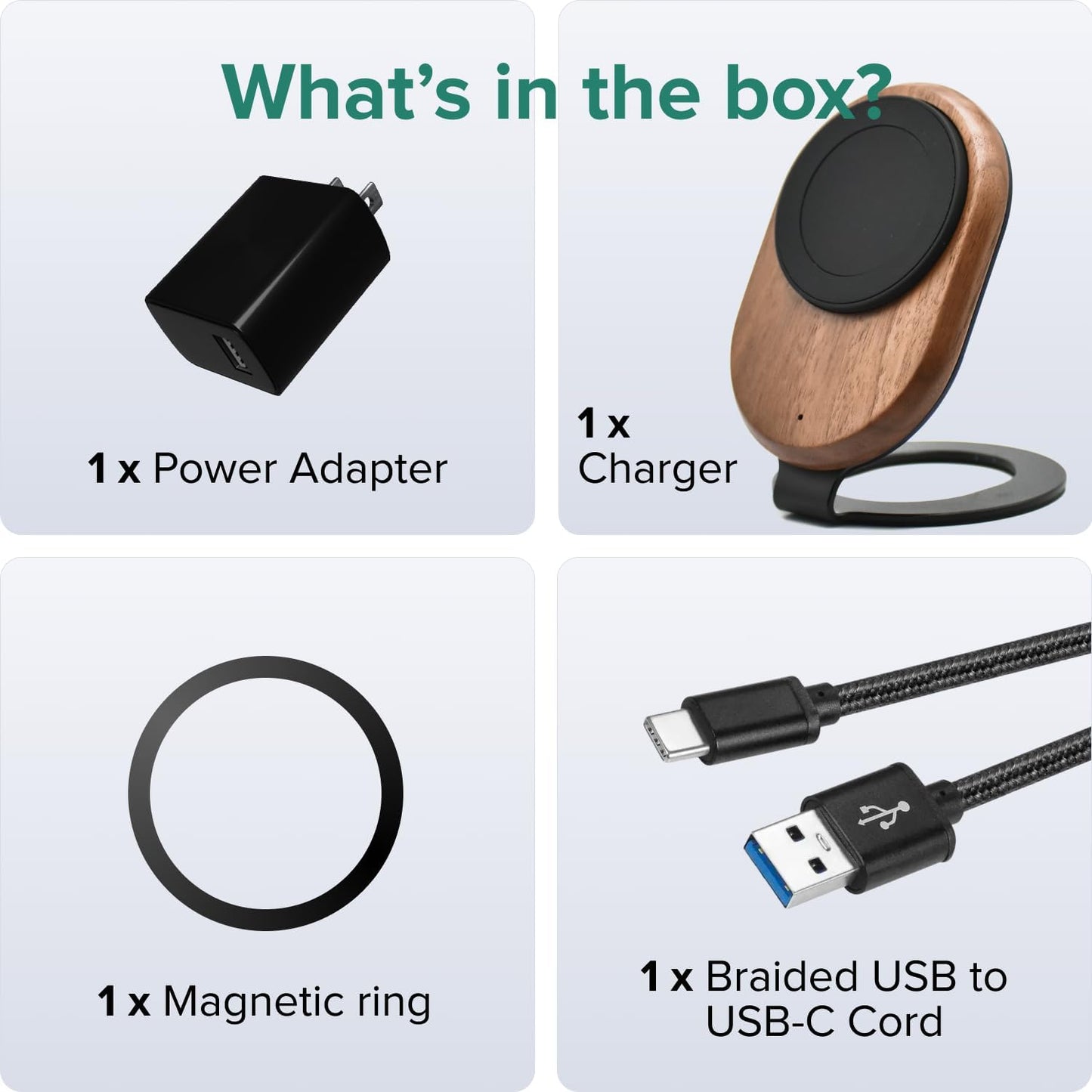 Forlipo Walnut Wood Wireless Charger