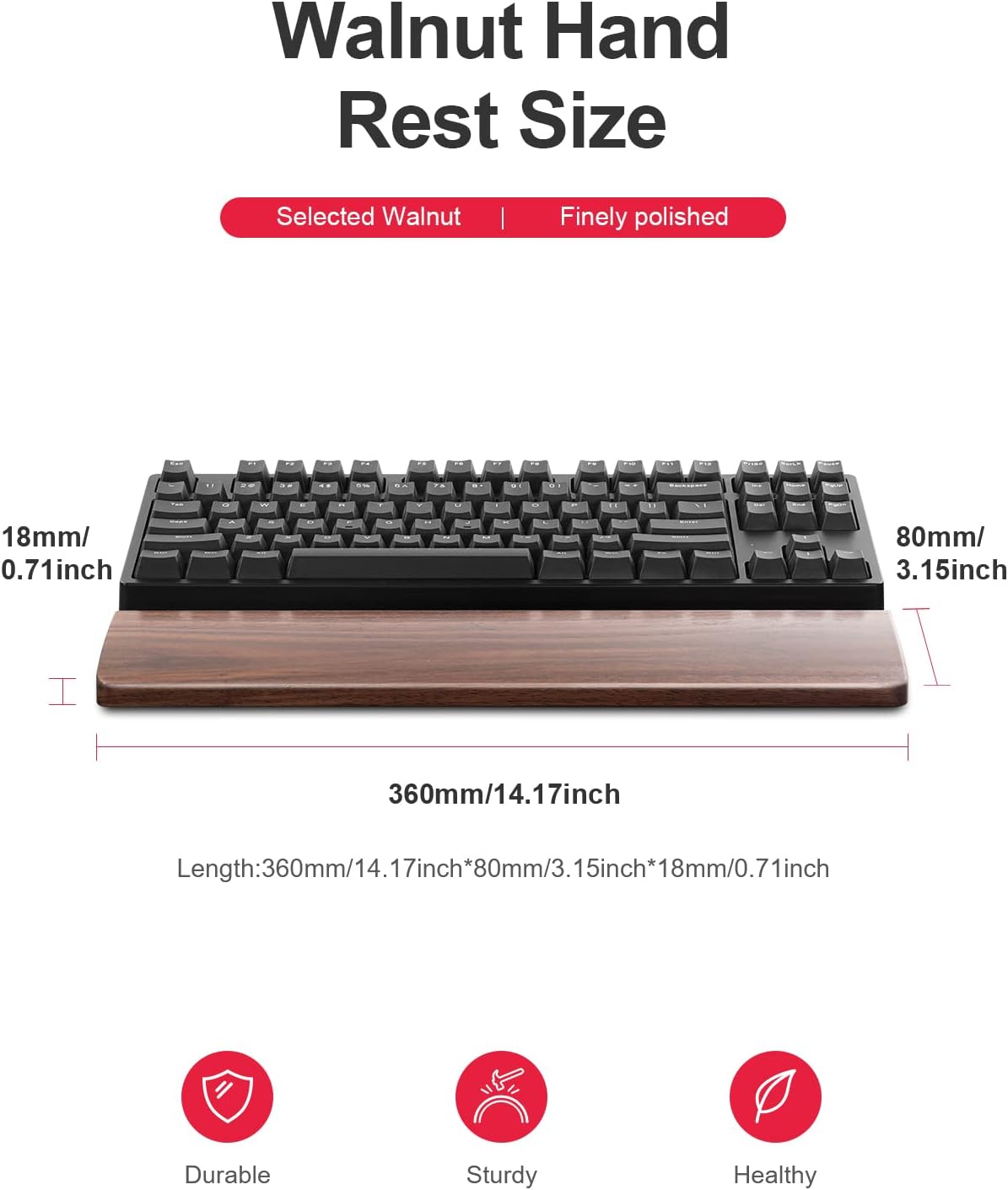 Forlipo Walnut Wrist Rest