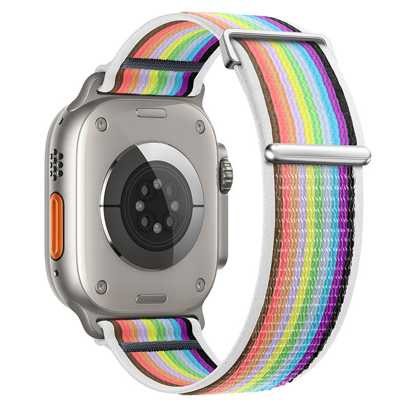 Two-Piece Nylon Loop Band for Apple Watch with Metal End