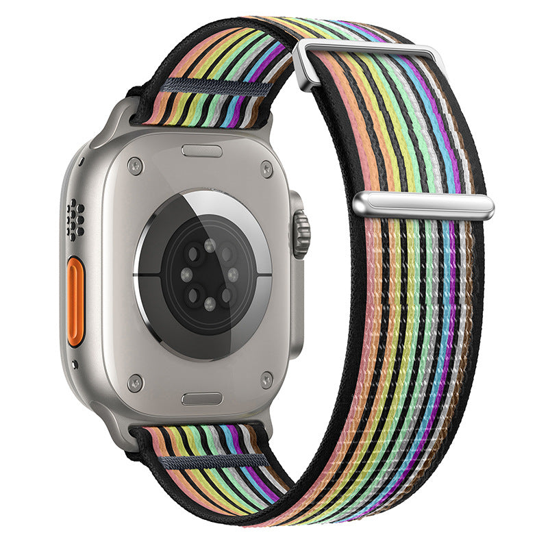 Two-Piece Nylon Loop Band for Apple Watch with Metal End