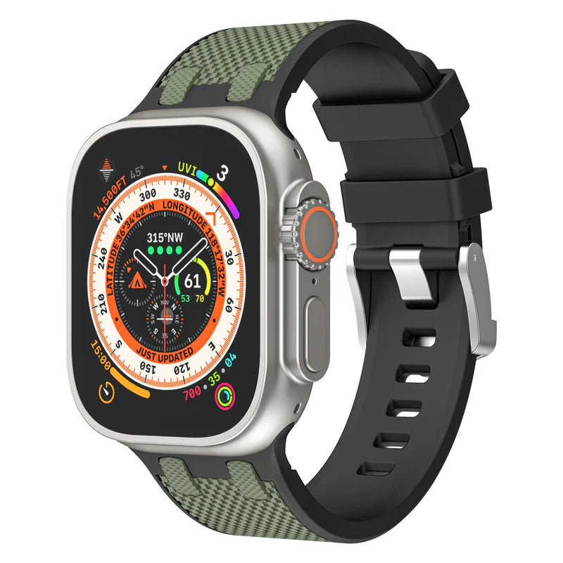 Forlipo AP Dual-Color Sport Silicone Band for Apple Watch
