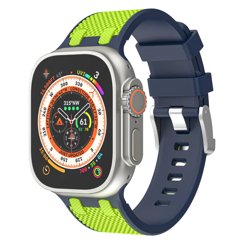 Forlipo AP Dual-Color Sport Silicone Band for Apple Watch