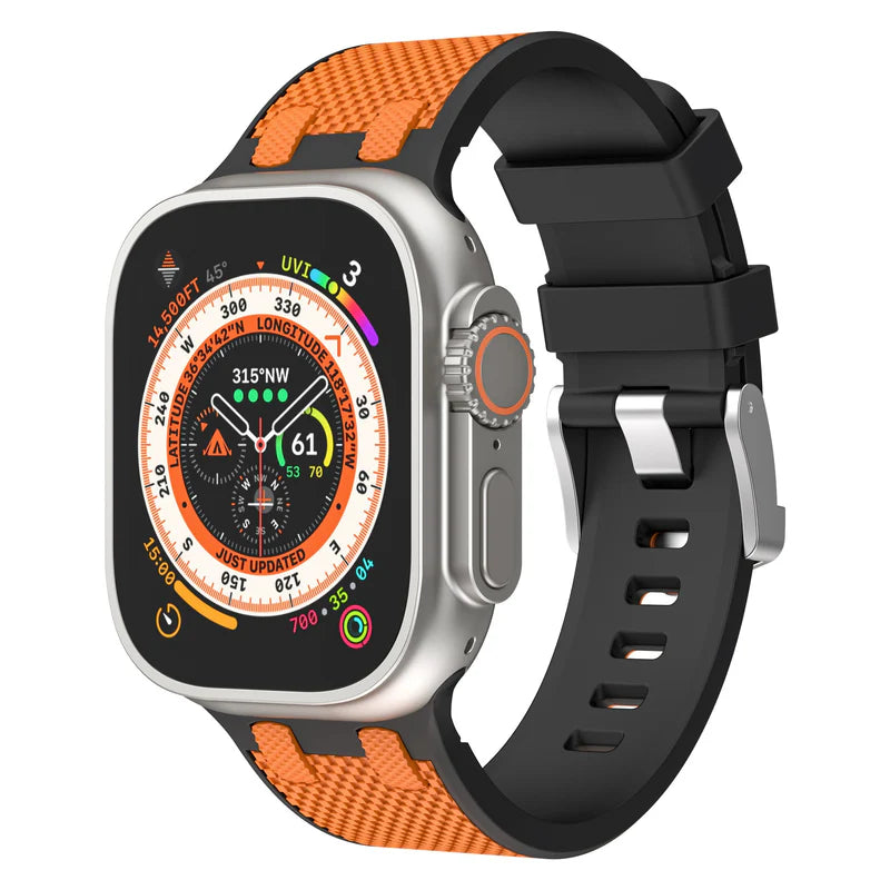 Forlipo AP Dual-Color Sport Silicone Band for Apple Watch