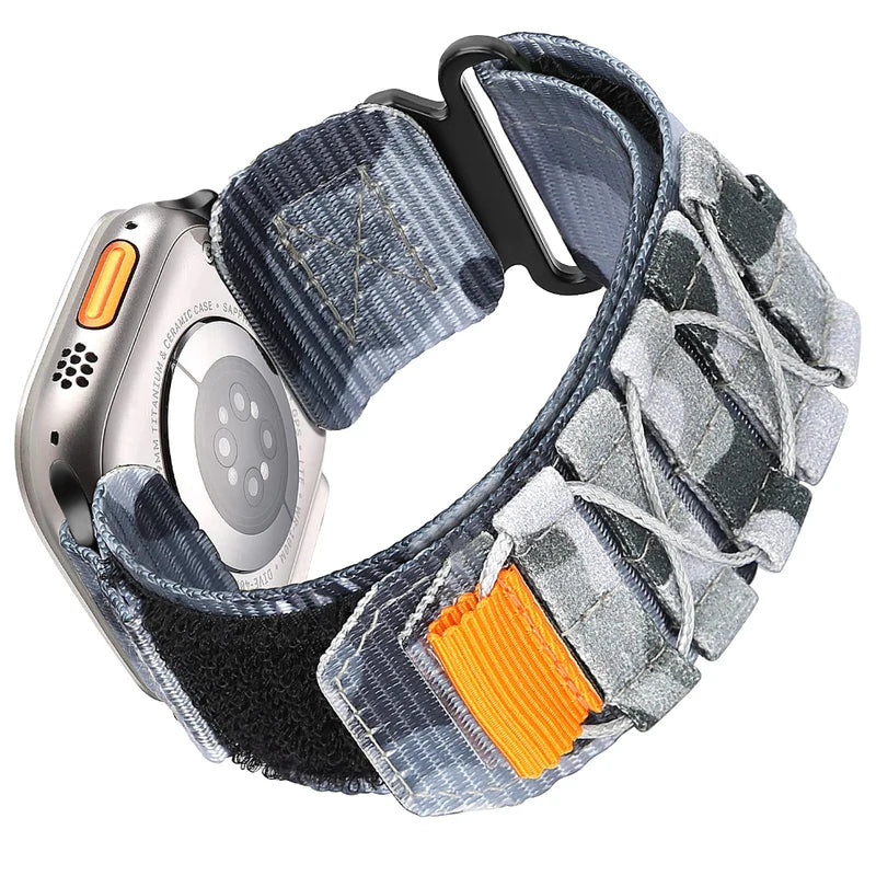 Nylon Canvas Loop Velcro Strap For Apple Watch