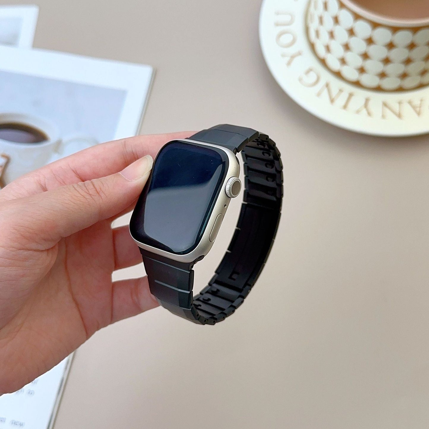 Curved Stainless Steel Quick Release Band for Apple Watch
