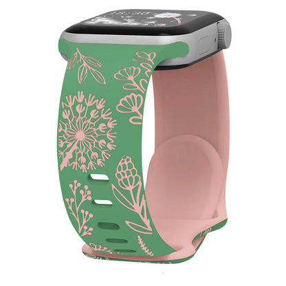 Engraved Dandelion Silicone Band for Apple Watch
