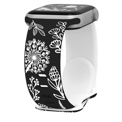 Engraved Dandelion Silicone Band for Apple Watch