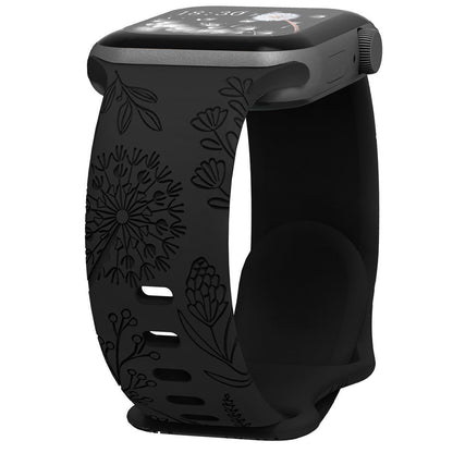 Engraved Dandelion Silicone Band for Apple Watch
