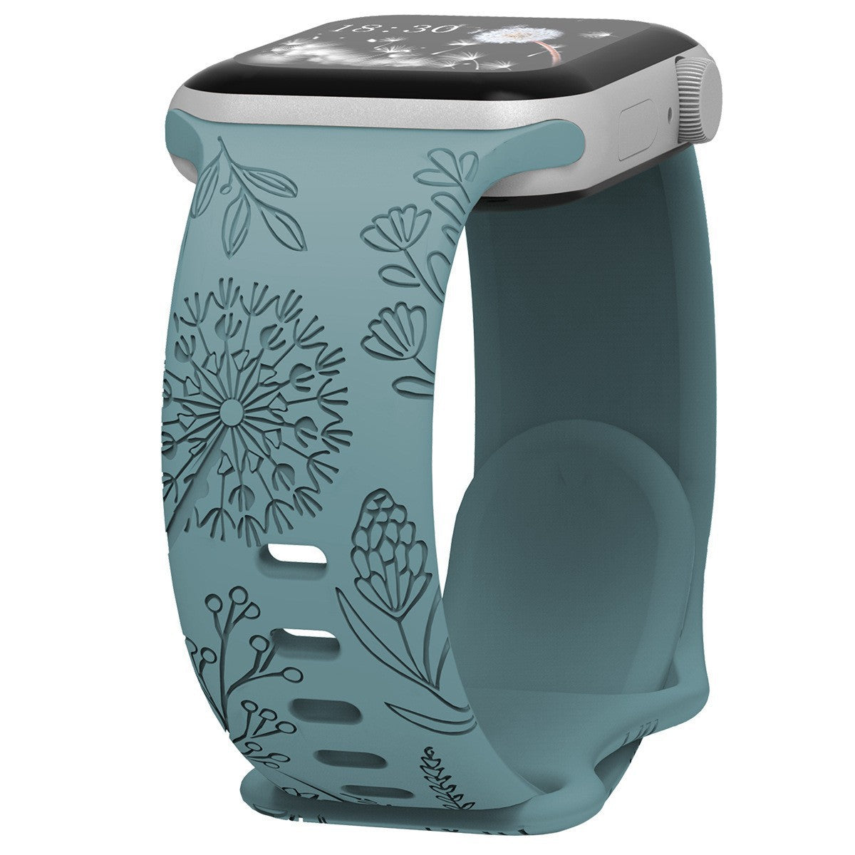 Engraved Dandelion Silicone Band for Apple Watch