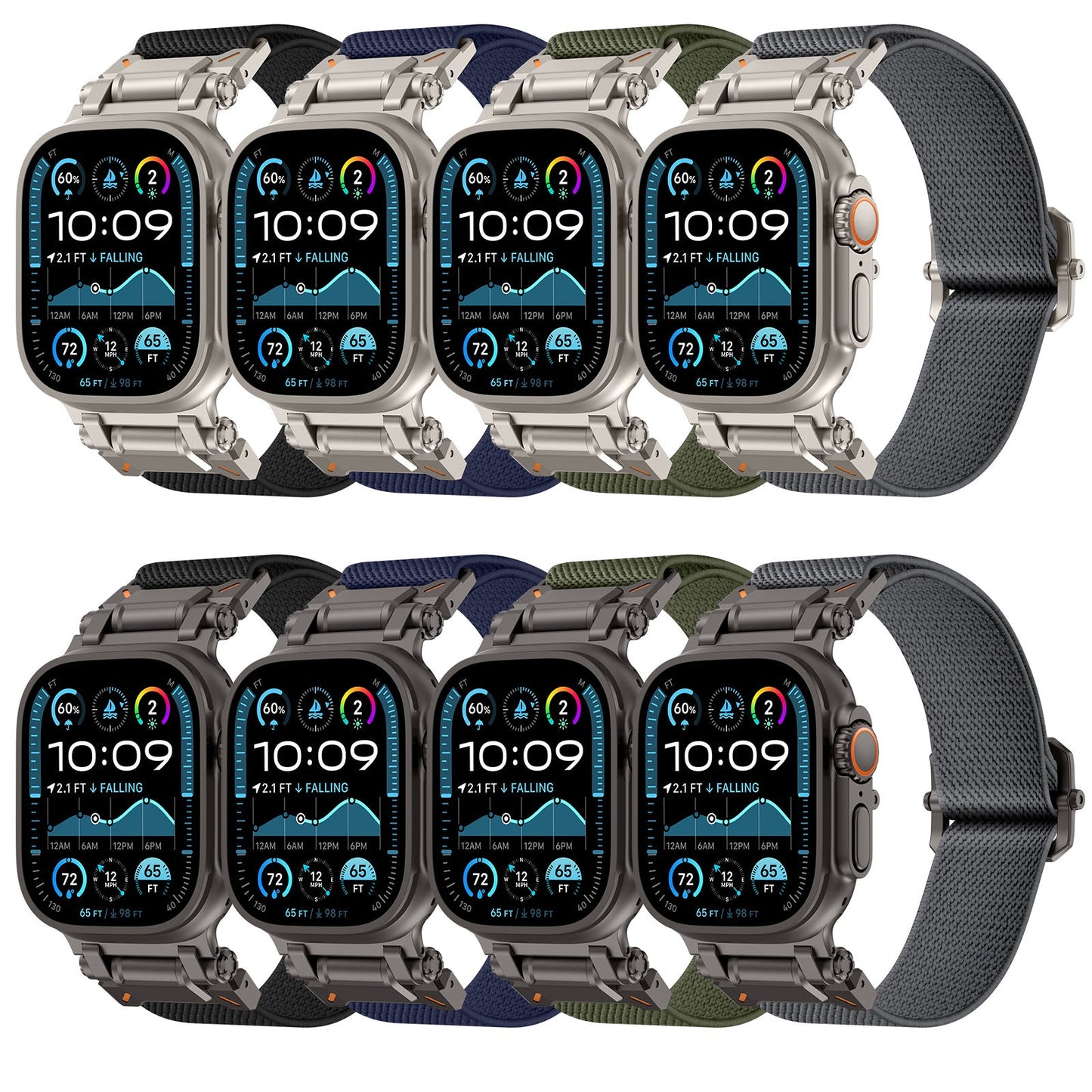 Explorer Style Nylon Band with Metal Connectors for Apple Watch