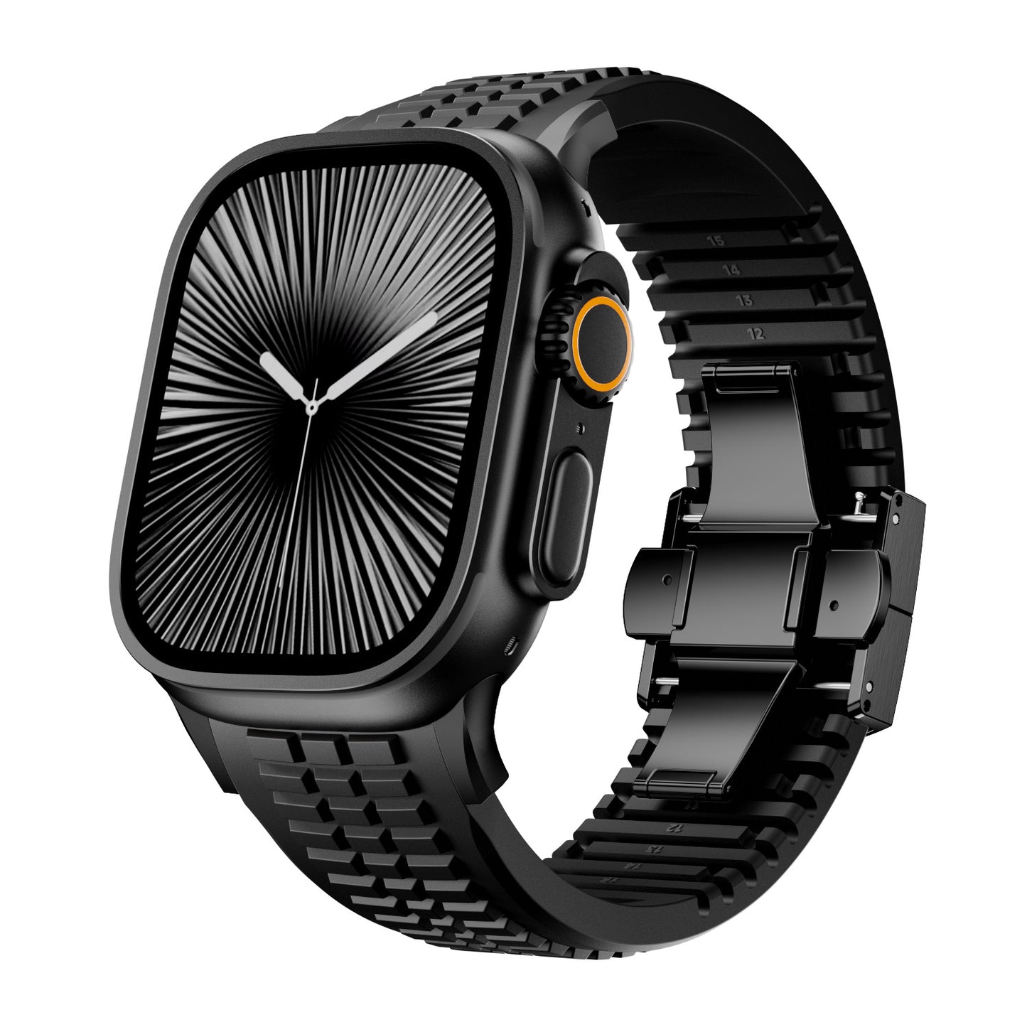 Forlipo Apex Fluoro Rubber Butterfly Clasp Band for Apple Watch