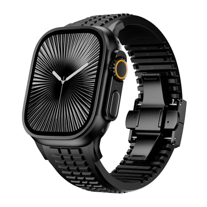 Forlipo Apex Fluoro Rubber Butterfly Clasp Band for Apple Watch