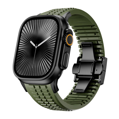 Forlipo Apex Fluoro Rubber Butterfly Clasp Band for Apple Watch