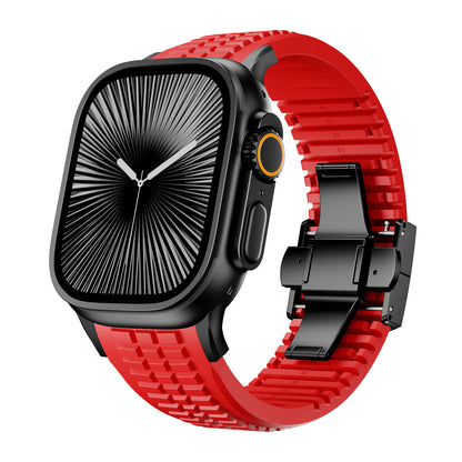 Forlipo Apex Fluoro Rubber Butterfly Clasp Band for Apple Watch