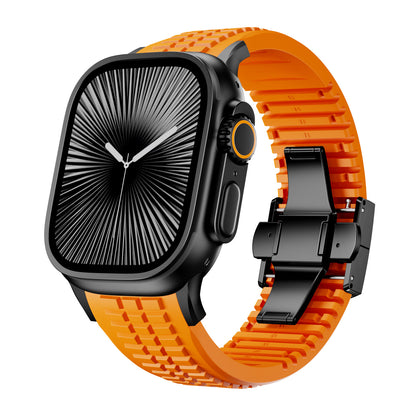 Forlipo Apex Fluoro Rubber Butterfly Clasp Band for Apple Watch