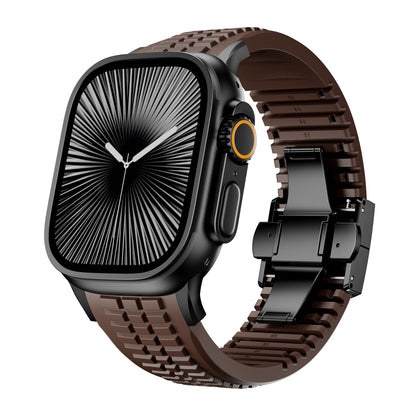 Forlipo Apex Fluoro Rubber Butterfly Clasp Band for Apple Watch