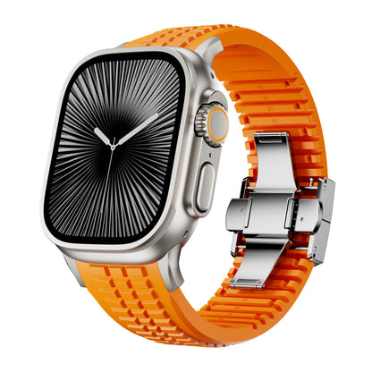Forlipo Apex Fluoro Rubber Butterfly Clasp Band for Apple Watch