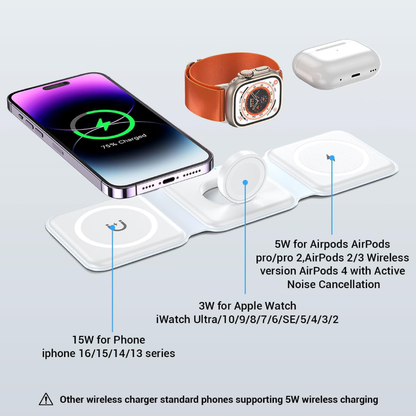 Forlipo 3 in 1 Foldable Charging Stand Square