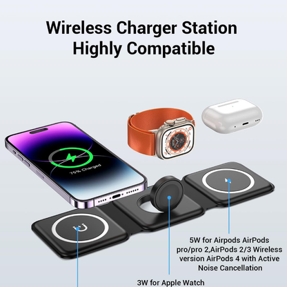 Forlipo 3 in 1 Foldable Charging Stand Square