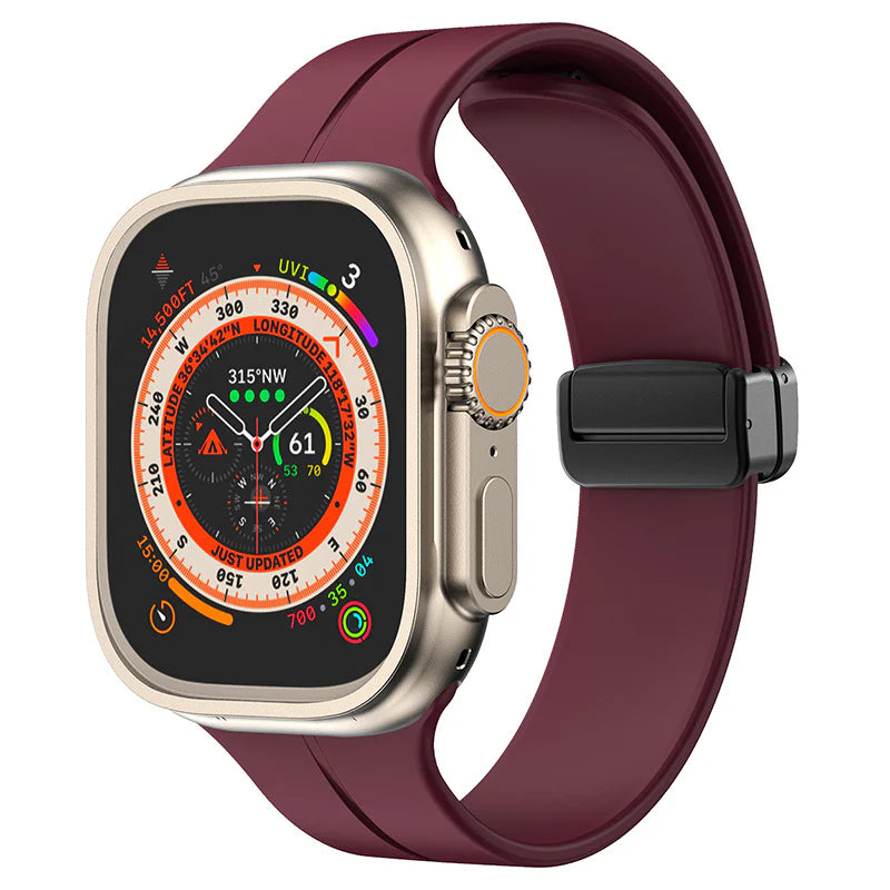 Forlipo Minimal Magnetic Fold Silicone Band for Apple Watch