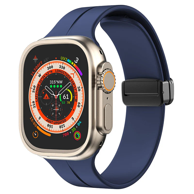 Forlipo Minimal Magnetic Fold Silicone Band for Apple Watch