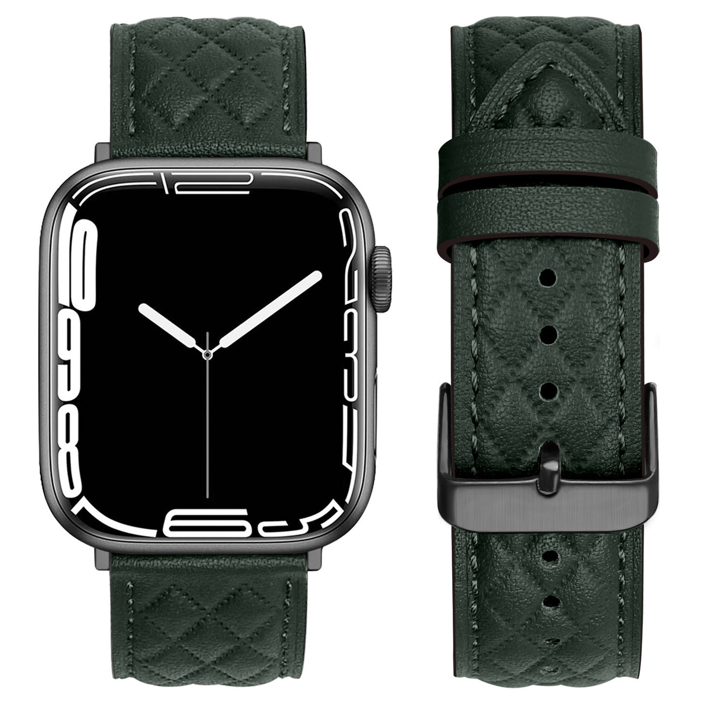 Forlipo Elegance Quilted Leather Band for Apple Watch