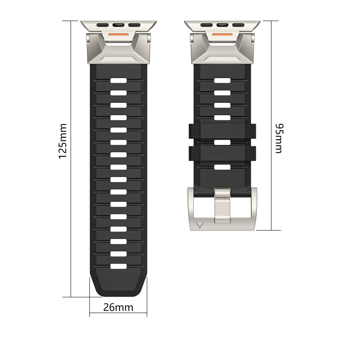 Forlipo TitanCore Rugged Fluoroelastomer Band for Apple Watch
