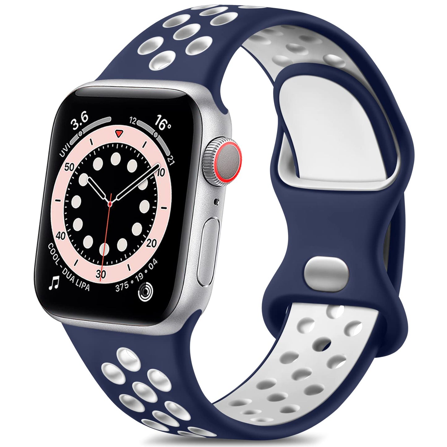 Soft Breathable Silicone Sport Band for Apple Watch