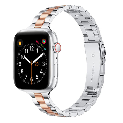 Thin Adjustable Stainless Steel Apple Watch Band for Women.
