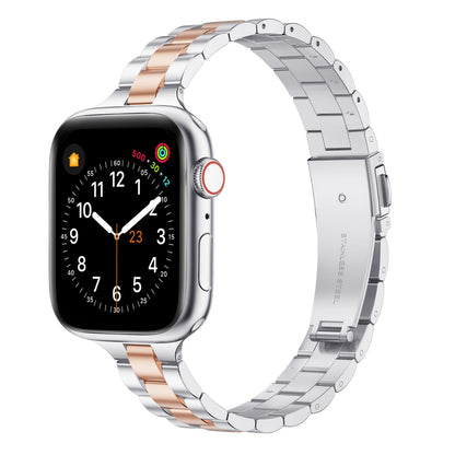 Thin Adjustable Stainless Steel Apple Watch Band for Women.