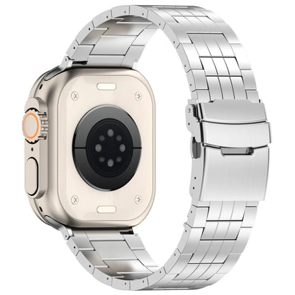 Titanium Metal Link Band for Apple Watch with Butterfly Clasp