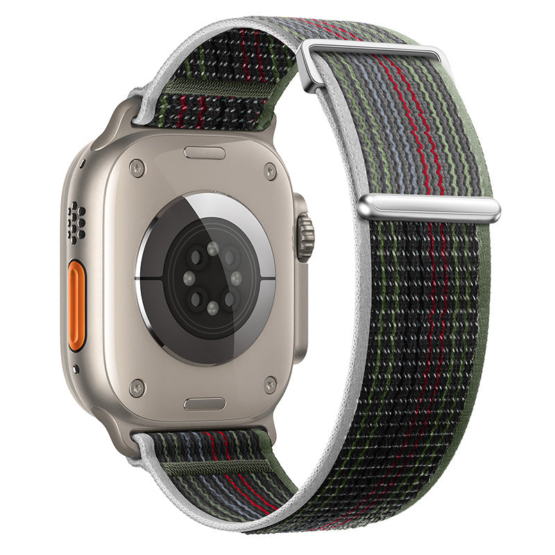 Two-Piece Nylon Loop Band for Apple Watch with Metal End