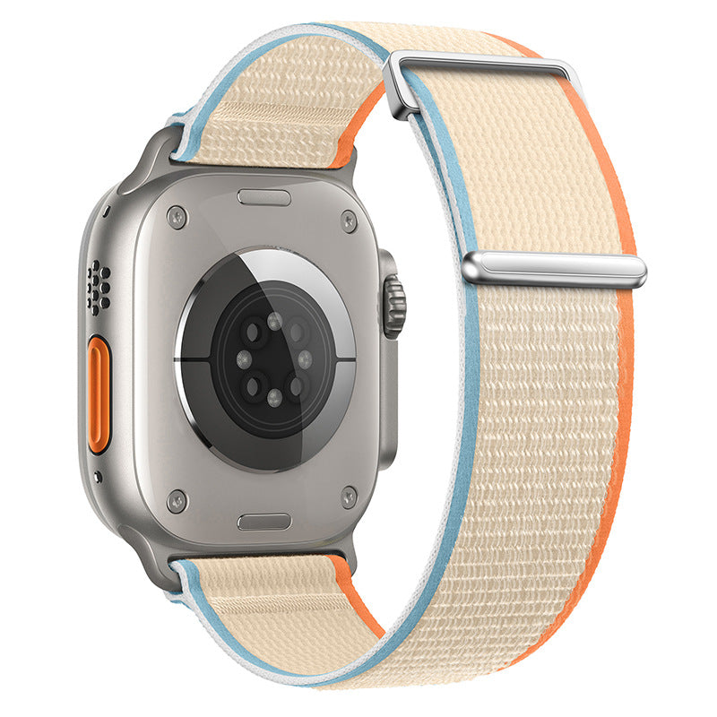 Two-Piece Nylon Loop Band for Apple Watch with Metal End